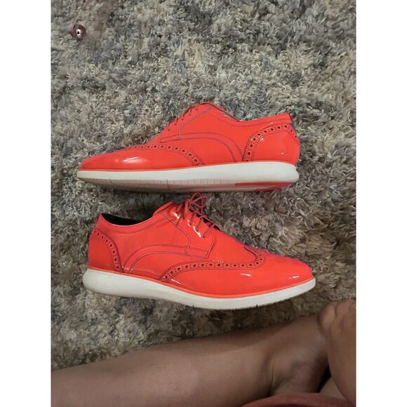 Florsheim Fuel Reflect‎ Neon Wingtip Oxford in Coral 12M Artsy Comfort Bright - Picture 3 of 8
